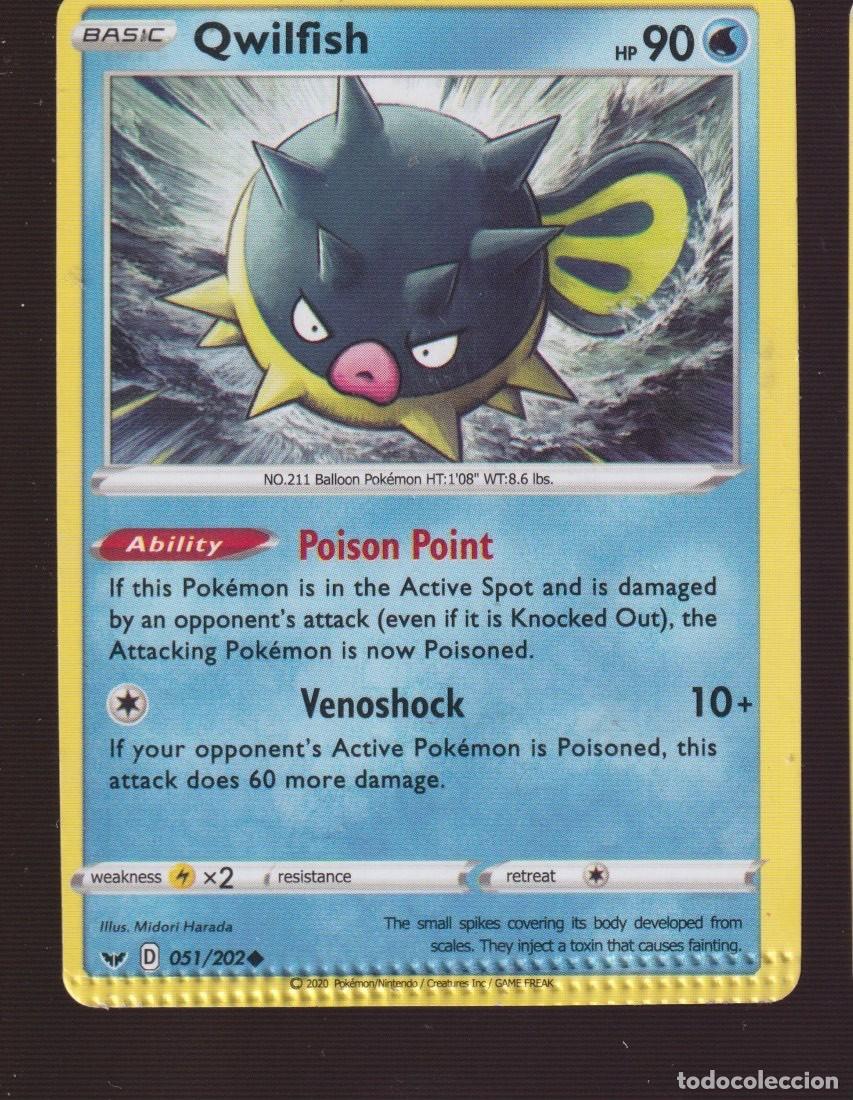 Coleccionismo Calendarios: CARTAS DE POK&Eacute;MON QWILFISH CV 90 DEL A&Ntilde;O 2020