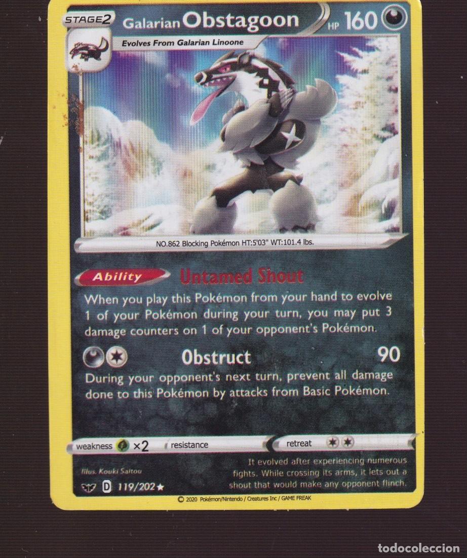 Coleccionismo Calendarios: CARTAS DE POK&Eacute;MON OBSTAGOON CV 160 DEL A&Ntilde;O 2020
