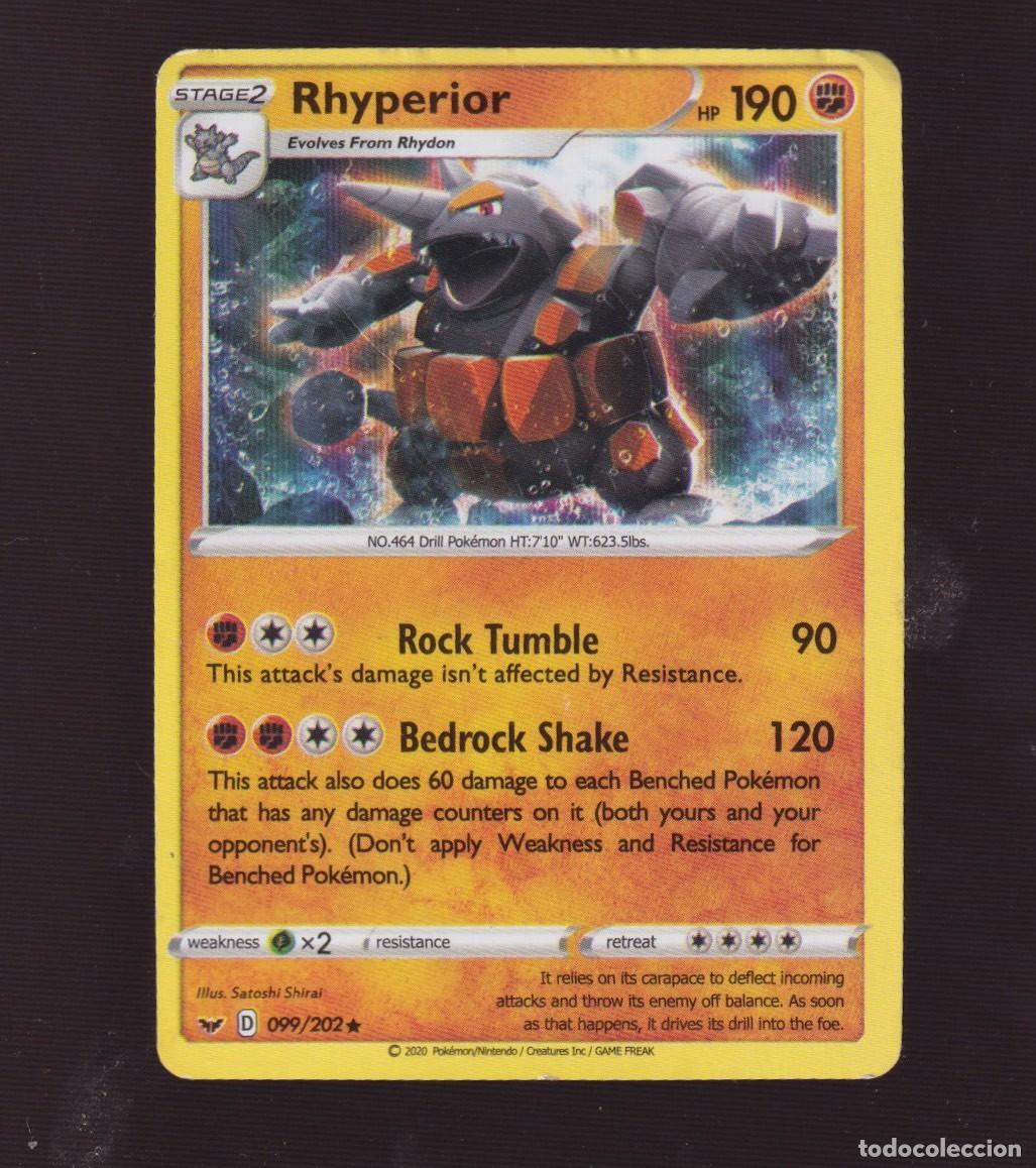 Coleccionismo Calendarios: CARTAS DE POK&Eacute;MON RHYPERIOR 190 DEL A&Ntilde;O 2020