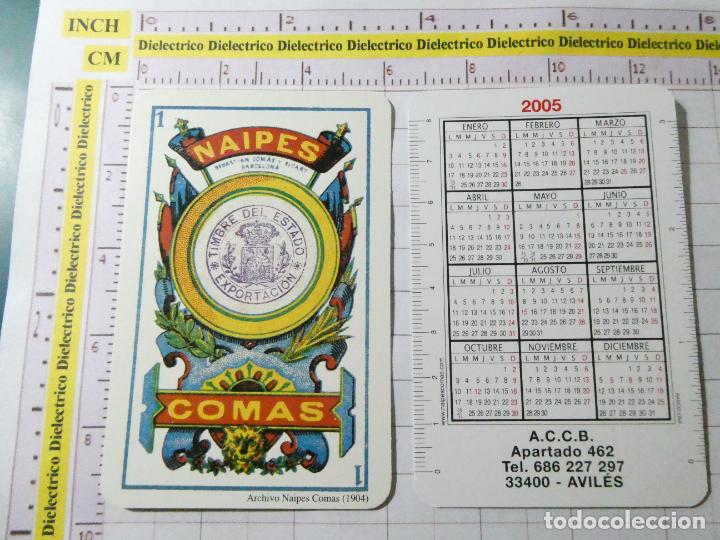 Sammeln von Kalendern: CALENDARIO DE BOLSILLO A&Ntilde;O 2005. NAIPE AS DE OROS. A&Ntilde;O 1904 COLECCI&Oacute;N ARCHIVO NAIPES COMAS.