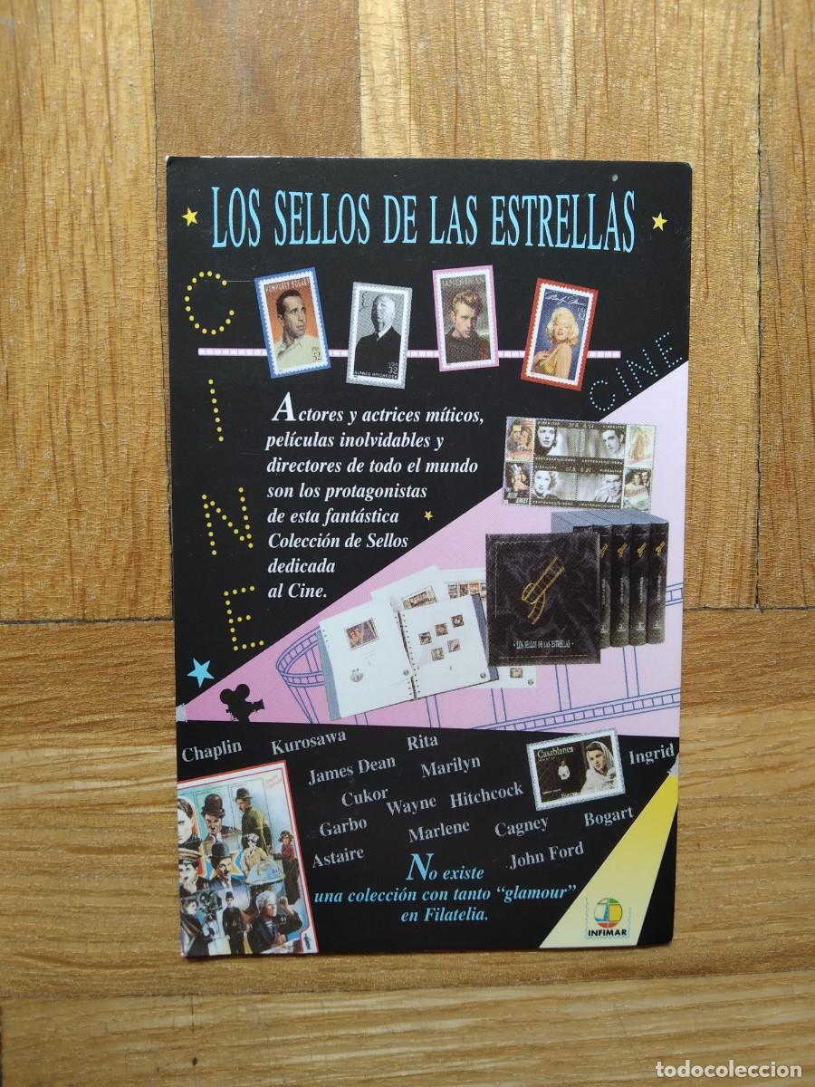 Coleccionismo Calendarios: CALENDARIO PUBLICITARIO LOS SELLOS DE LAS ESTRELLAS HITCHCOCK MARLENE CHAPLIN KUROSAWA BOGART 2001