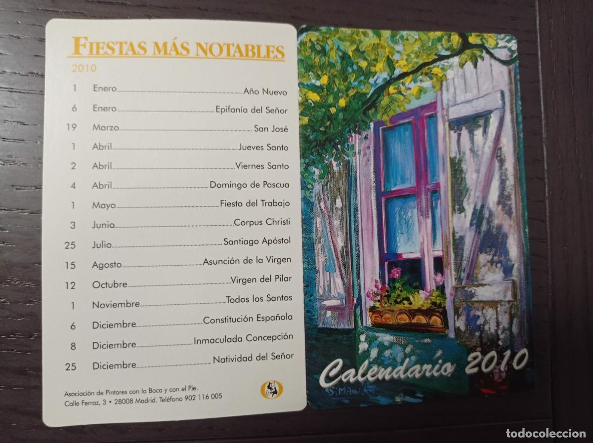 Coleccionismo Calendarios: CALENDARIO PUBLICITARIO. ASOCIACI&Oacute;N DE PINTORES CON LA BOCA Y CON EL PIE. A&Ntilde;O 2010