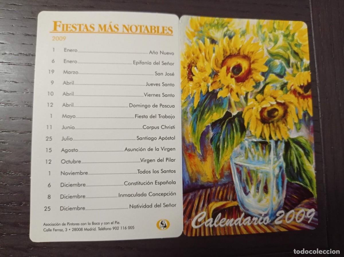 Coleccionismo Calendarios: CALENDARIO PUBLICITARIO. ASOCIACI&Oacute;N DE PINTORES CON LA BOCA Y CON EL PIE. A&Ntilde;O 2009