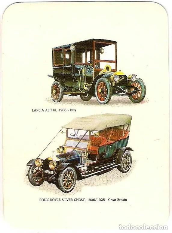 Coleccionismo Calendarios: -65697 CALENDARIO COCHES ANTIGUOS LANCIA Y ROLLS ROY , A&Ntilde;O 1991, CON PUBLICIDAD, EXTRANJERO, PINTURA