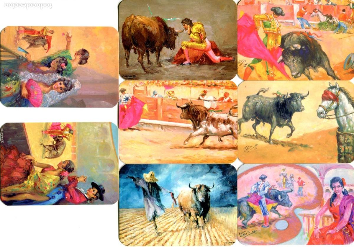 Sammeln von Kalendern: 8 CALENDARIOS DE TOROS EN PINTURA A&Ntilde;O 2000