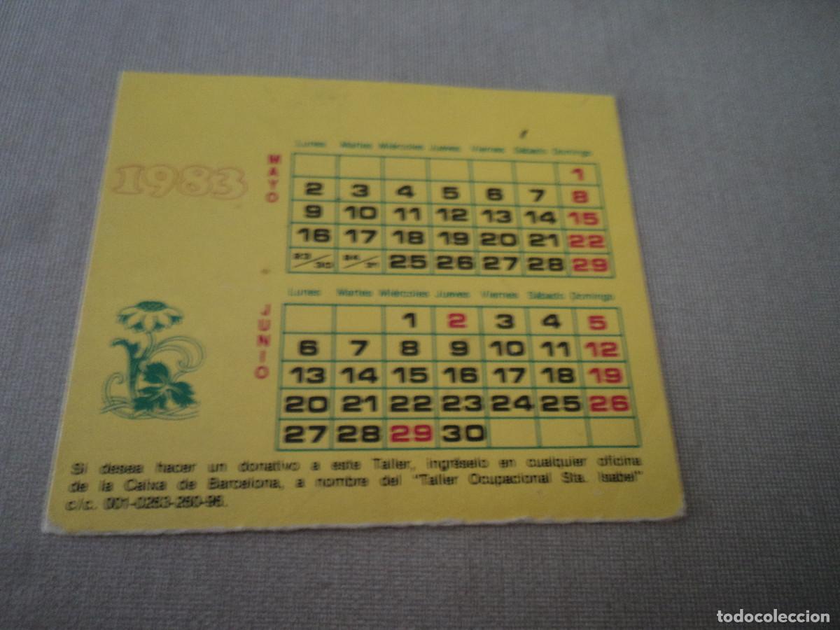 Collectionnisme Calendriers: calendario taller ocupacional sta. isabel, 1983, meses de mayo y junio