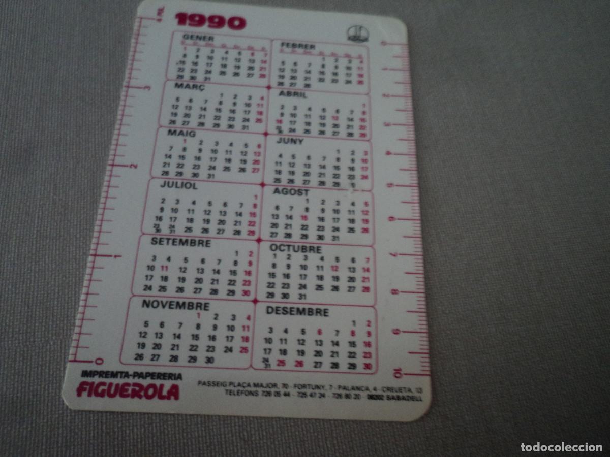 Collectionnisme Calendriers: calendario impremta papereria figuerola, sabadell, 1989 - 1990