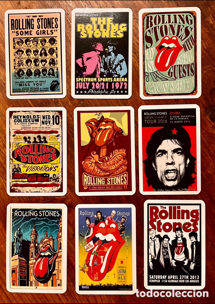 Coleccionismo Calendarios: 9 Calendarios de bolsillo del grupo musical ROLLING STONES vintage