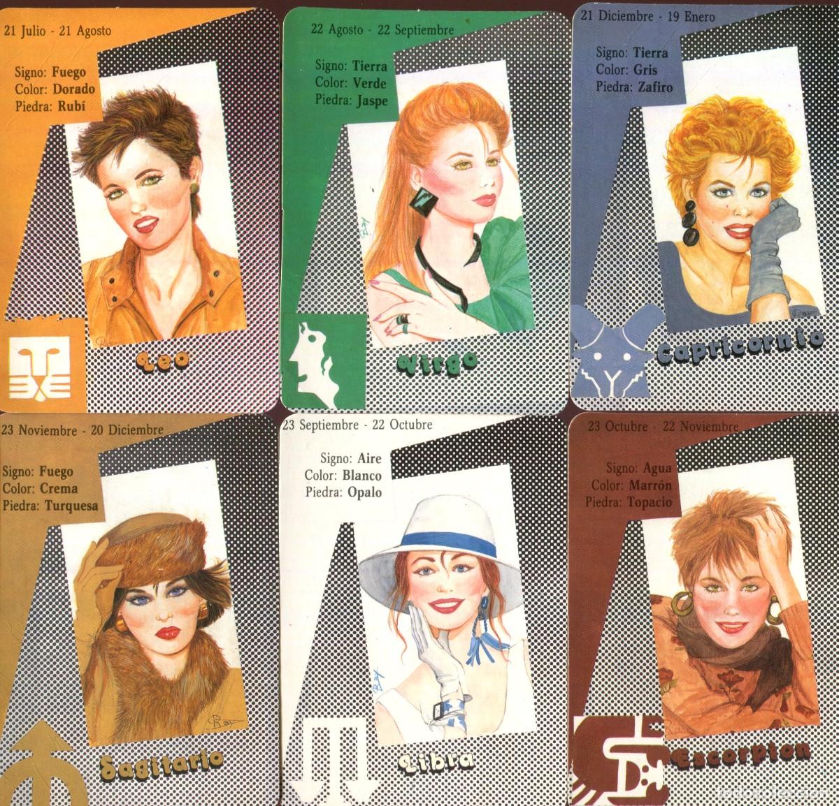 Sammeln von Kalendern: 12 calendarios de bolsillo horoscopo completo 1990 serie BO