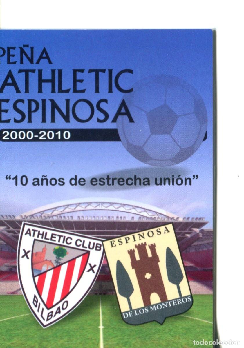 Coleccionismo calendarios: CALENDARIO DE BOLSILLO FUTBOL ATHLETIC CLUB DE BILBAO 2010 Pe&ntilde;a Espinosa de los Monteros