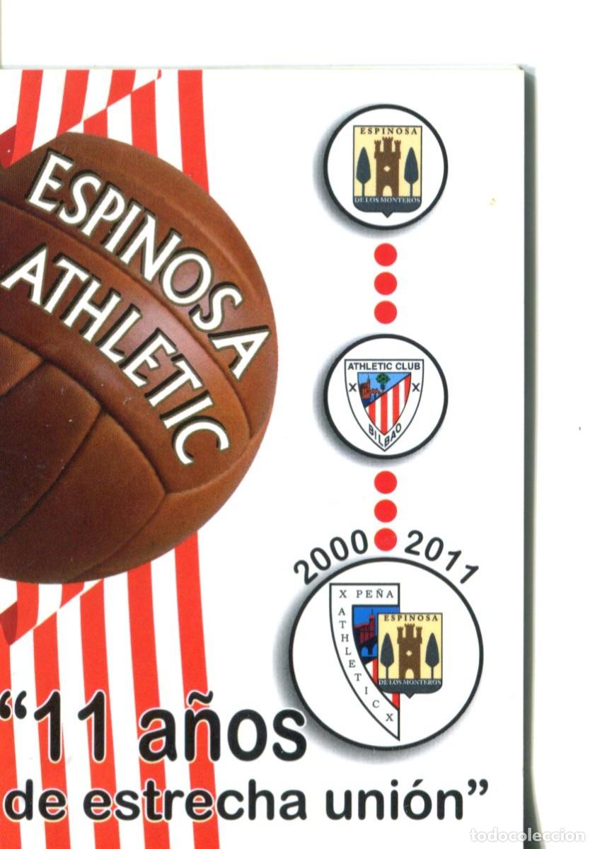 Coleccionismo calendarios: CALENDARIO DE BOLSILLO FUTBOL ATHLETIC CLUB DE BILBAO 2011 Pe&ntilde;a Espinosa de los Monteros