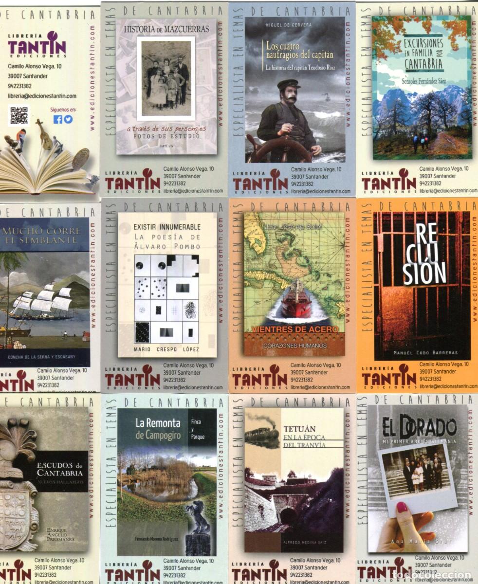 Coleccionismo calendarios: 12 Calendarios bolsillo - LIBRER&Iacute;A TANTIN EDICIONES de Santander - A&ntilde;o 2022 Completa