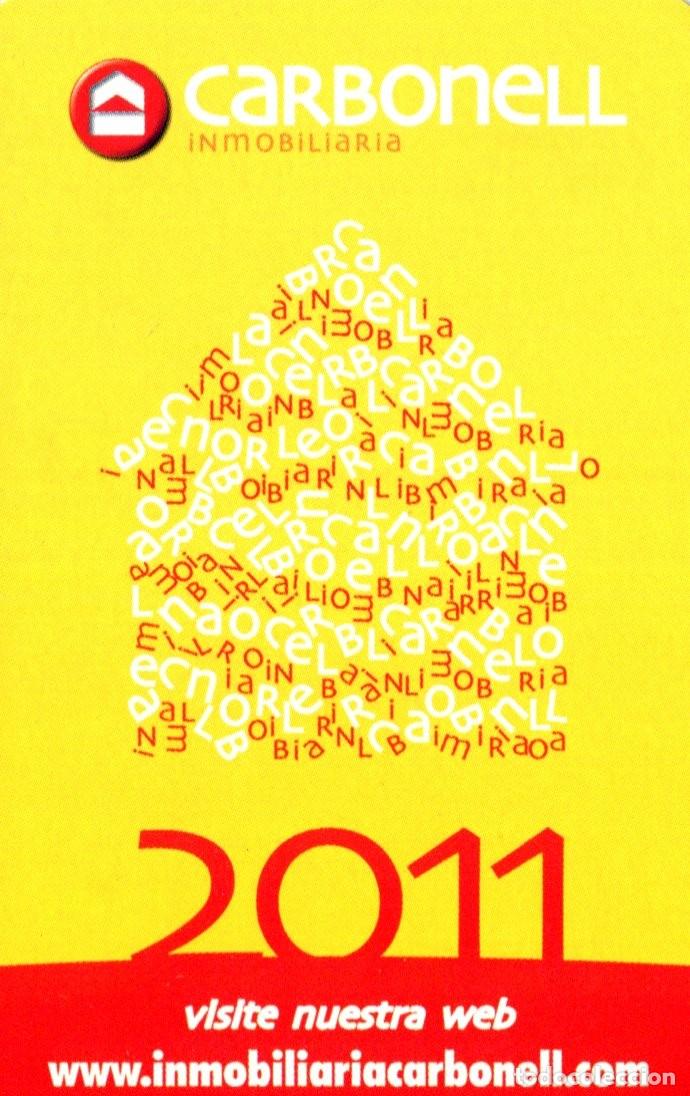 Coleccionismo calendarios: Calendario de bolsillo - carbonell inmobiliaria - FOURNIER - A&ntilde;o 2011