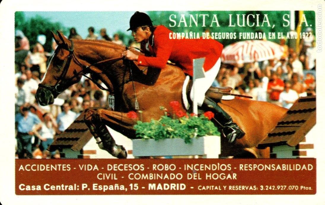 Collectionnisme Calendriers: Calendario H Fournier Santa Lucia 1982 Seguros