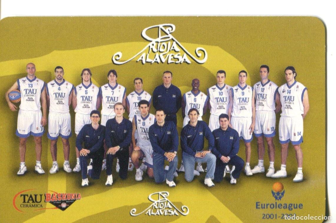 Coleccionismo calendarios: CALENDARIO FOURNIER RIOJA ALAVESA . TAU - BASKONIA . 2002-Baloncesto