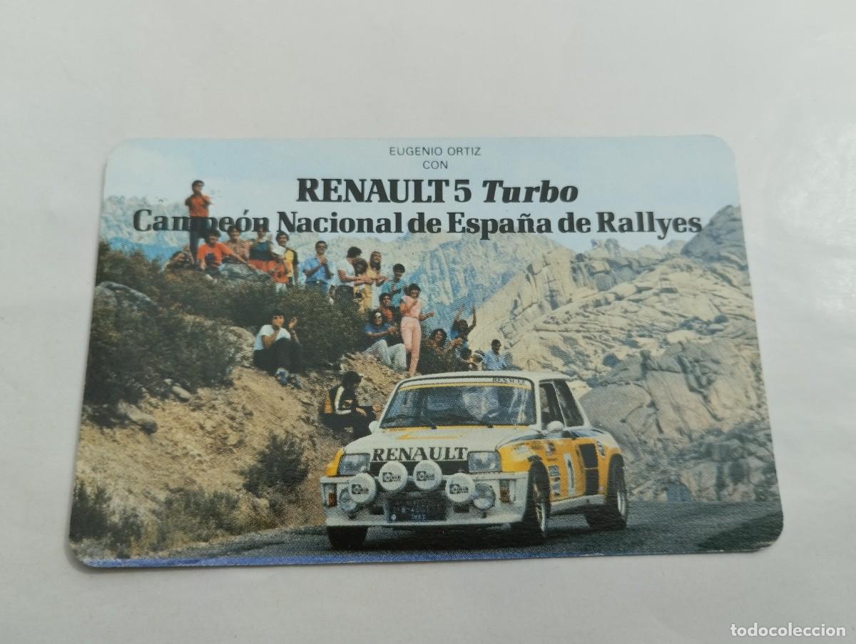 Coleccionismo Calendarios: Calendario Fournier Renault 5 Turbo 1984