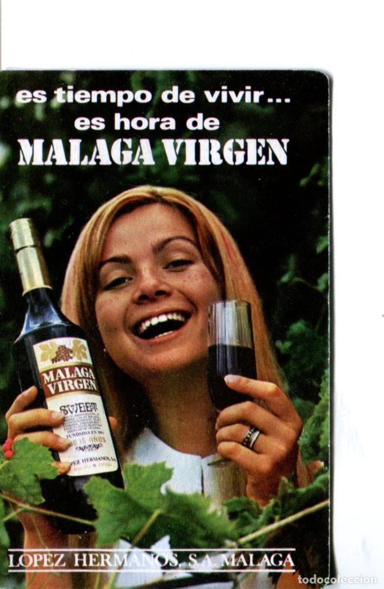 Coleccionismo calendarios: CALENDARIO DE BOLSILLO- BEBIDAS - VINO MALAGA VIRGEN A&Ntilde;O 1972 CHICA