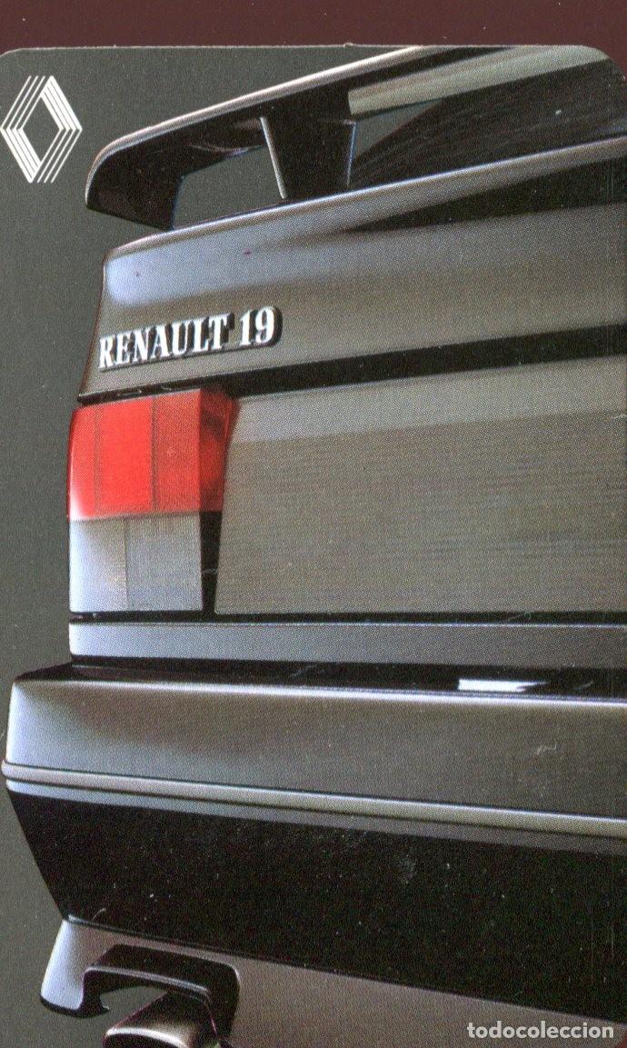 Coleccionismo Calendarios: CALENDARIO PUBLICIDAD DE RENAULT 19 A&Ntilde;O 1991 COCHES