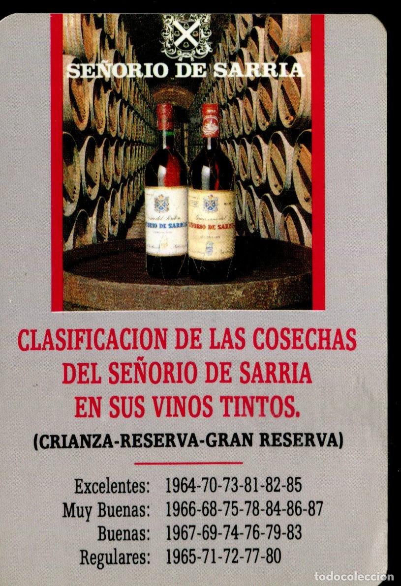 Coleccionismo calendarios: CALENDARIO BOLSILLO BEBIDA. VINO (BODEGA DE SARRIA. PAMPLONA) 1990 (BUENA CALIDAD)