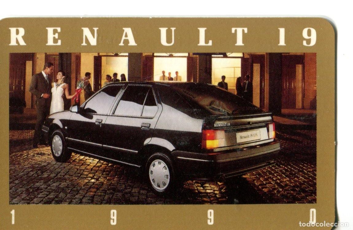 Coleccionismo calendarios: CALENDARIO BOLSILLO - RENAULT 19- A&Ntilde;O 1990 COCHES