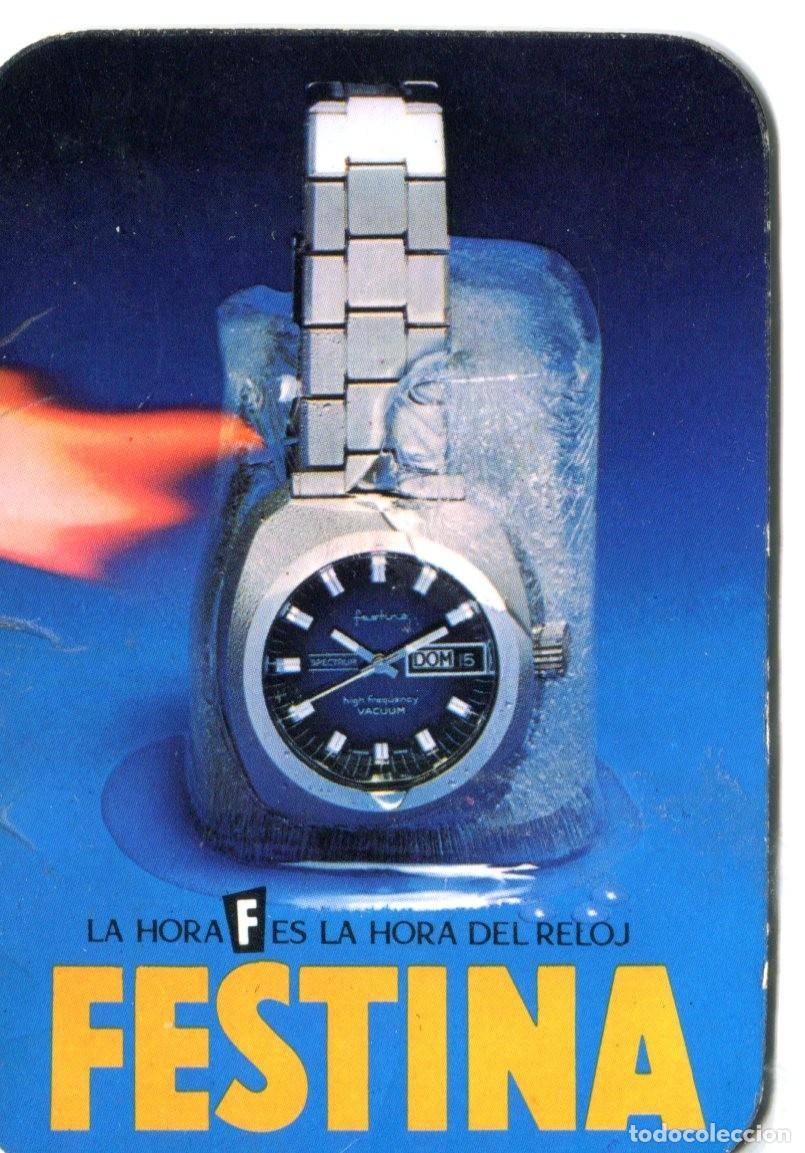 Coleccionismo Calendarios: Reloj Festina. A&ntilde;o 1975 - Calendario de bolsillo publicitario DIPTICO
