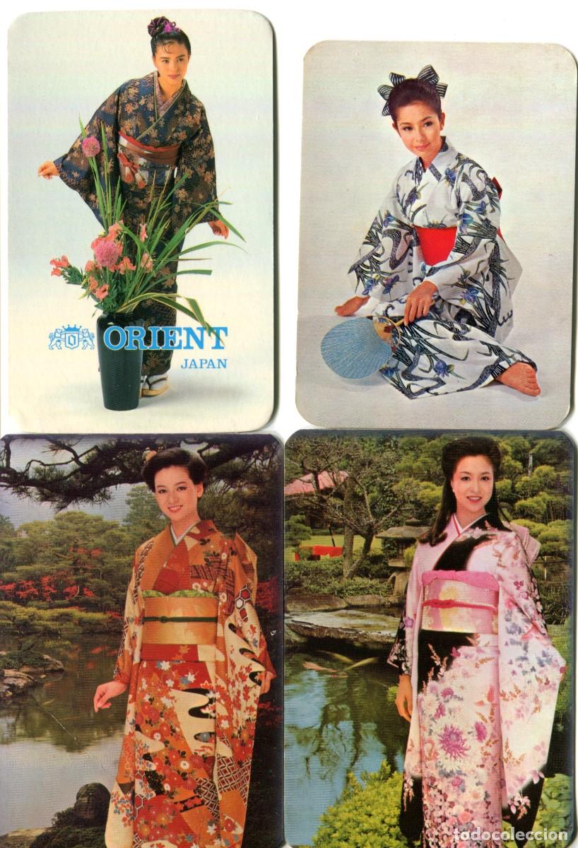 Coleccionismo calendarios: 4 CALENDARIOs EROTICO EXTRANJERO- MUJER CHICA ORIENTAL CON KIMONO