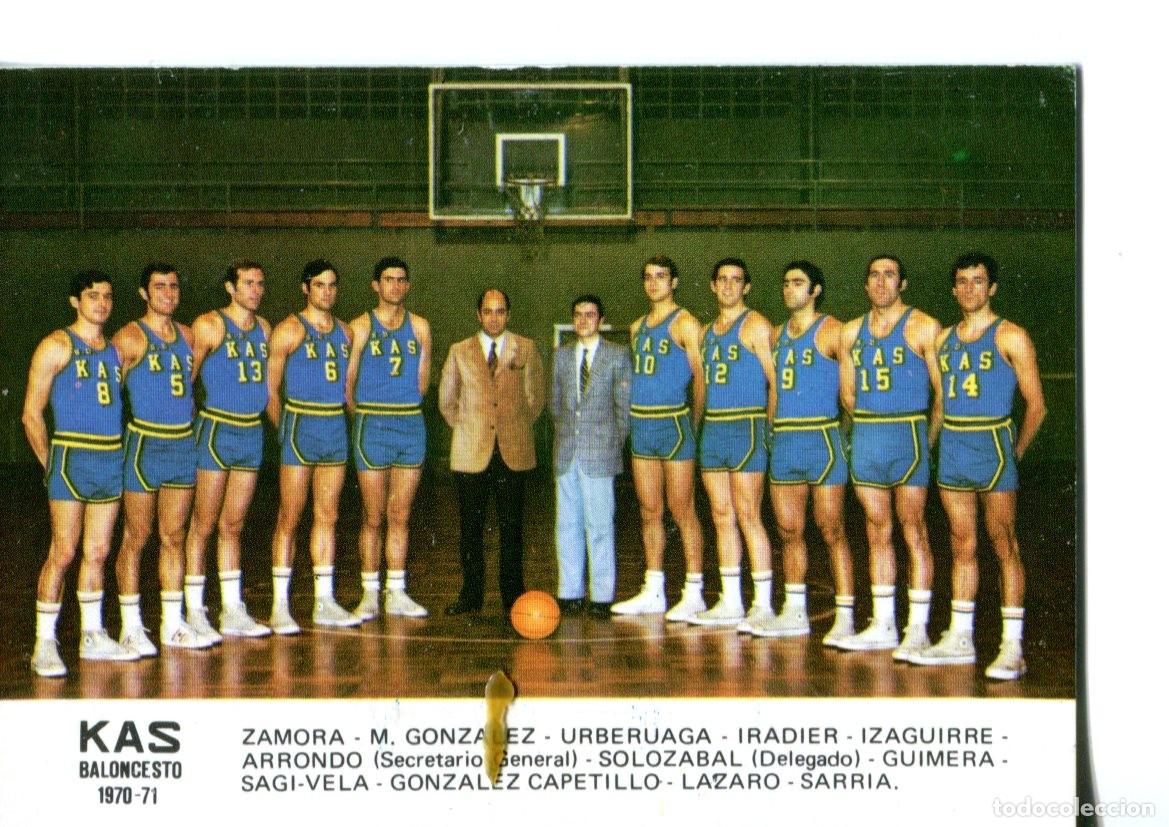 Coleccionismo calendarios: CALENDARIO KAS EQUIPO BALONCESTO A&Ntilde;O 1971 -TEMPORADA 70/71 DEPORTES