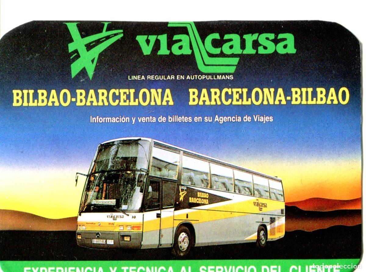 Coleccionismo calendarios: CALENDARIO BOLSILLO TRANSPORTE (AUTOBUS VIACARSA: BILBAO - BARCELONA) 1992