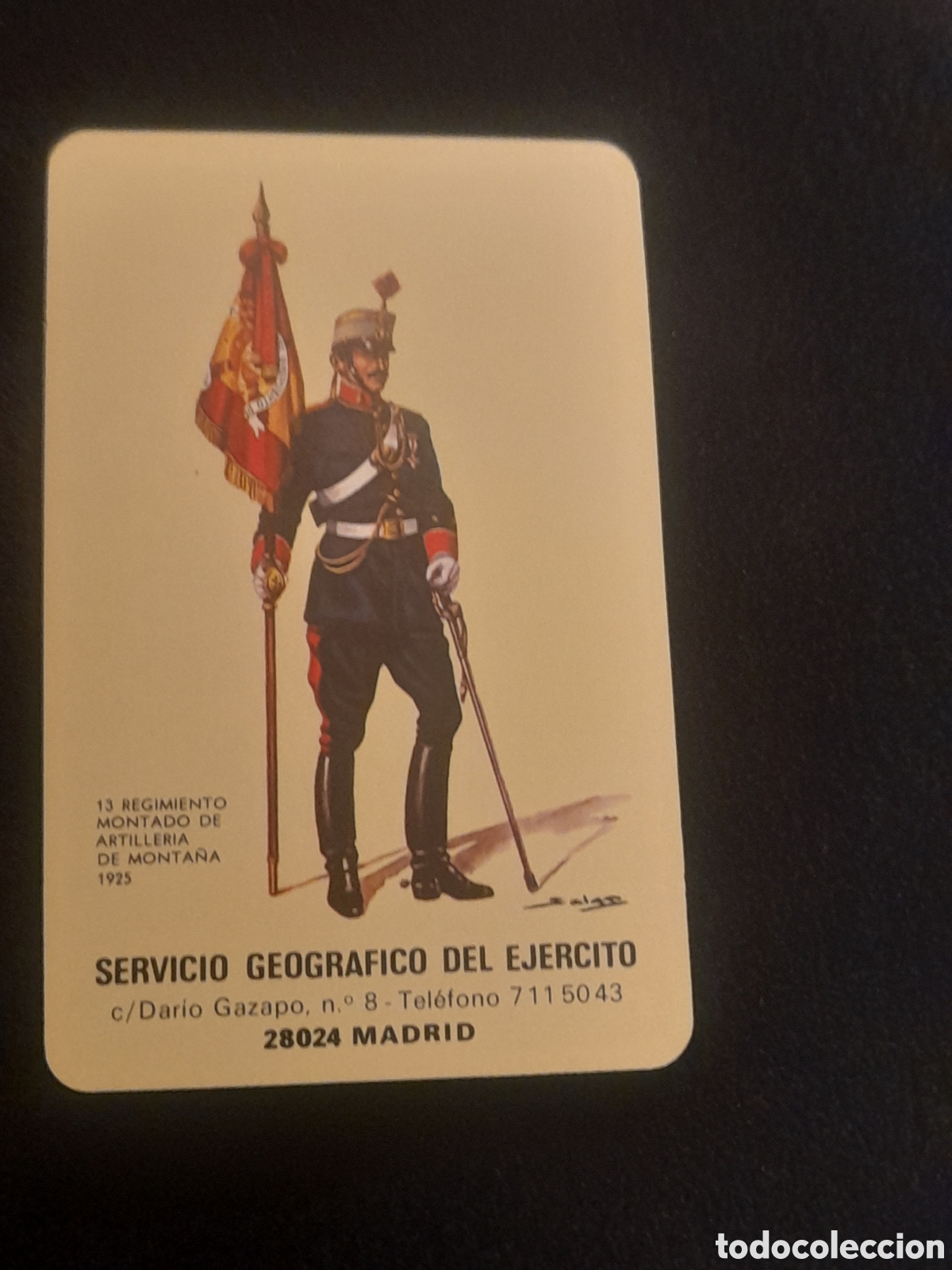Coleccionismo calendarios: Calendario Fournier de 1988, Servicio geogr&aacute;fico del ej&eacute;rcito