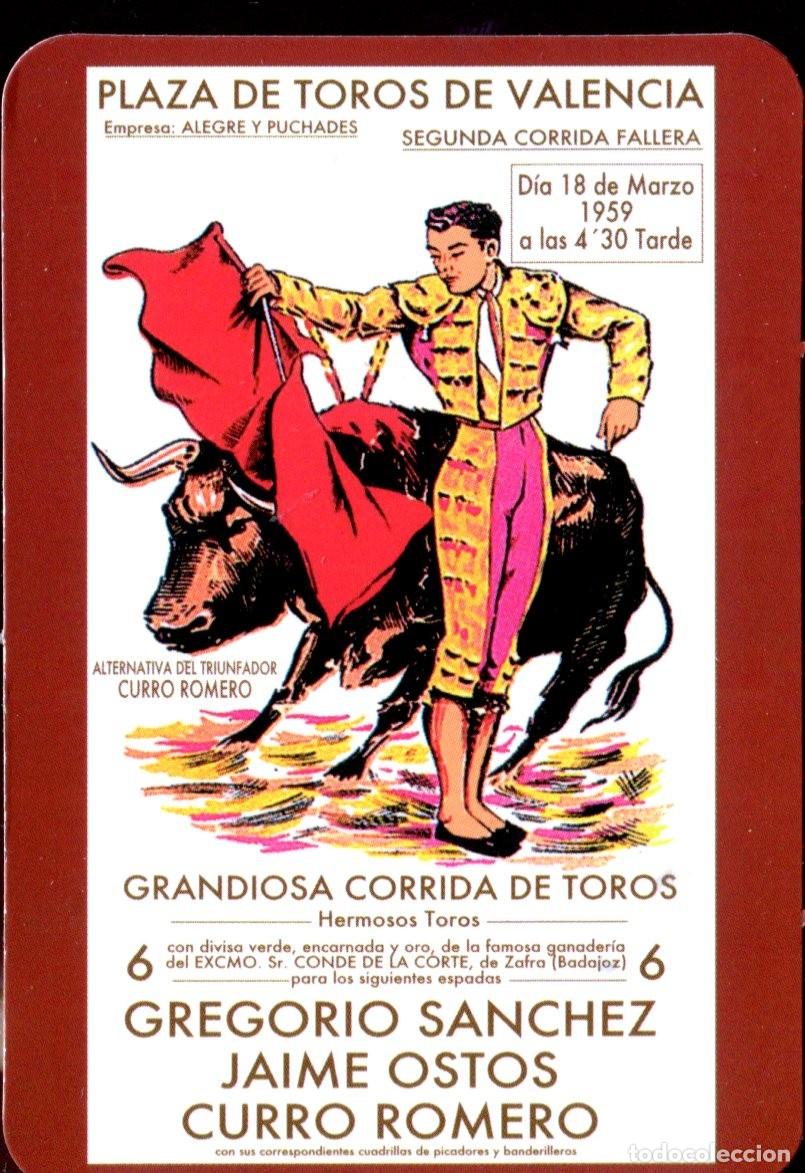Colecionismo Calend&aacute;rios: A&Ntilde;O 2008 - TOROS - TAURINO - TAUROMAQUIA - CARTEL DE TOROS - PLAZA DE TOROS DE VALENCIA
