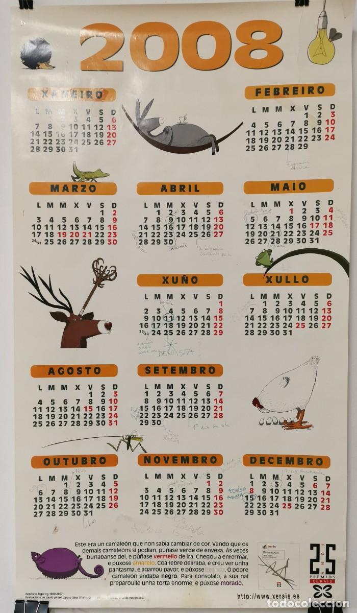 Colecionismo Calend&aacute;rios: POSTER CALENDARIO A&Ntilde;O ANO 2008 EDITORIAL XERAIS