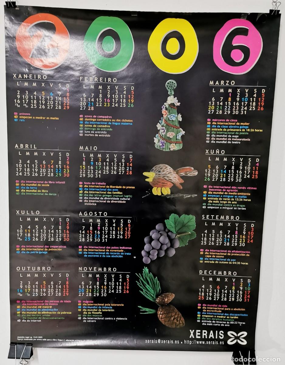 Colecionismo Calend&aacute;rios: POSTER CALENDARIO A&Ntilde;O ANO 2006 EDITORIAL XERAIS