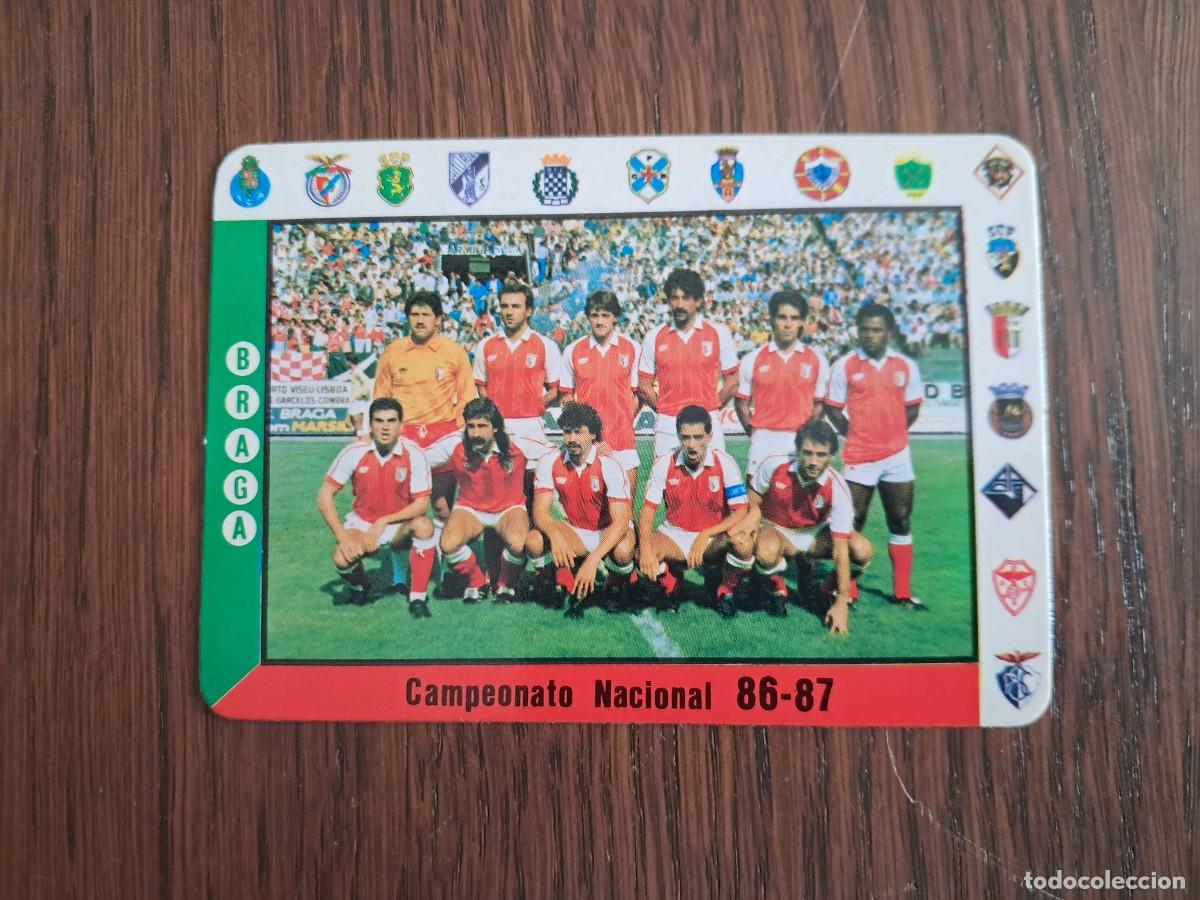 Coleccionismo Calendarios: calendario de publicidad de Portugal, Turibino, agencia viajes, futbol equipo Braga, a&ntilde;o 1987