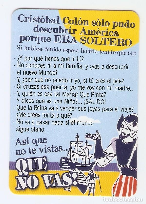 Coleccionismo Calendarios: CALENDARIO DE BOLSILLO DE SERIE A&Ntilde;O 2014 HUMOR SOBRRE CRISTOBAL COL&Oacute;N - VER FOTO REVERSO