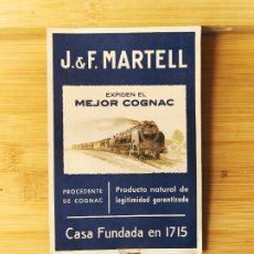 Coleccionismo Calendarios: J.&F. MARTELL COGNAC-CALENDARIO ANTIGUO-AÑO 1955-PUBLICIDAD-DIBUJO FERROCARRIL-VER FOTOS-(K-11.228)