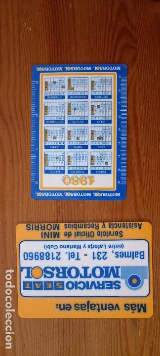 Coleccionismo calendarios: CALENDARIO PUBLICITARIO - 1980 - MOTORSOL - SEAT