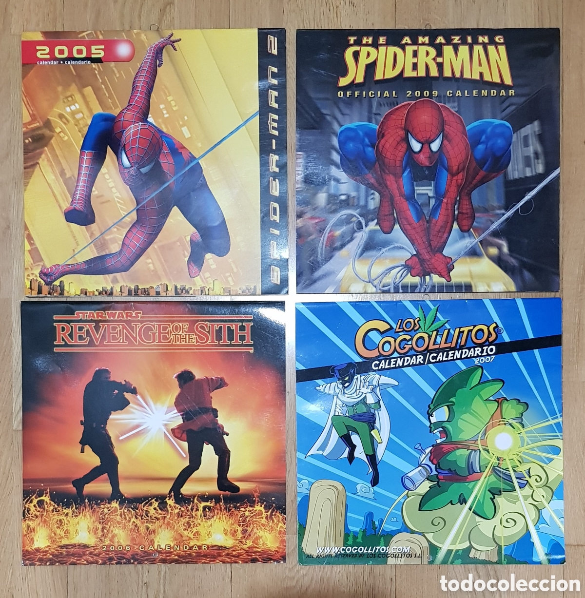 Coleccionismo calendarios: CALENDARIOS 2005 SPIDER-MAN 2 / 2006 STAR WARS / 2007 LOS COGOLLITOS / 2009 THE AMAZING SPIDER-MAN