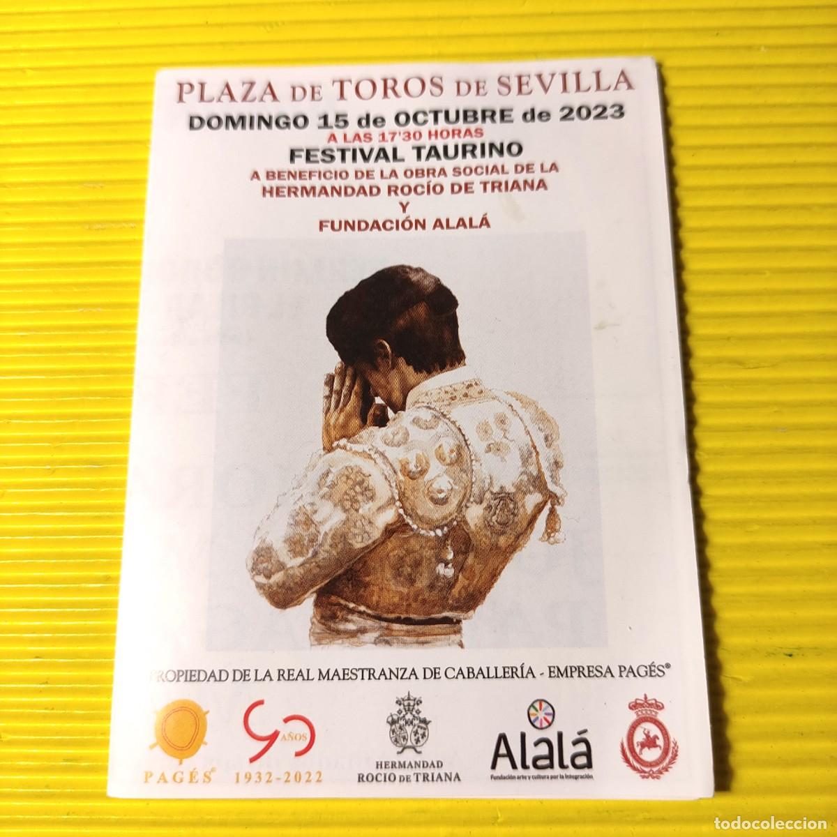 Coleccionismo Calendarios: CALENDARIO FESTIVAL TAURINO 2023 * PLAZA DE TODOS LA MAESTRANZA * TRIPTICO