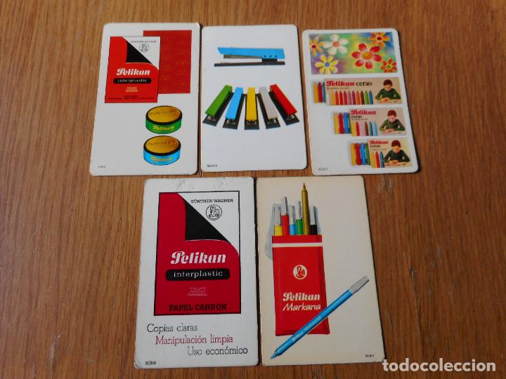 Coleccionismo Calendarios: ANTIGUO CONJUNTO 5 CALENDARIOS PUBLICIDAD PELIKAN A&Ntilde;OS 70