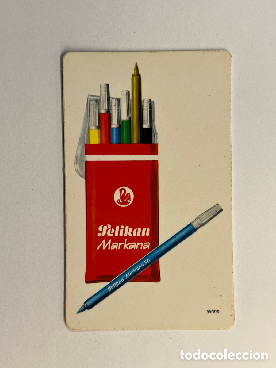 Coleccionismo Calendarios: Calendario Publicitario PELIKAN Rotulador Markana 30, el rotulador de alegre colorido (a.1972)