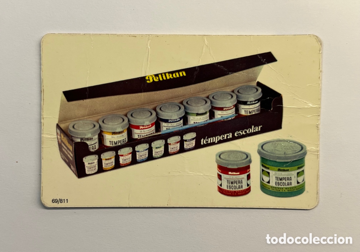 Coleccionismo Calendarios: Calendario PELIKAN. Colores Opacos Tempera Escolar (a.1976)