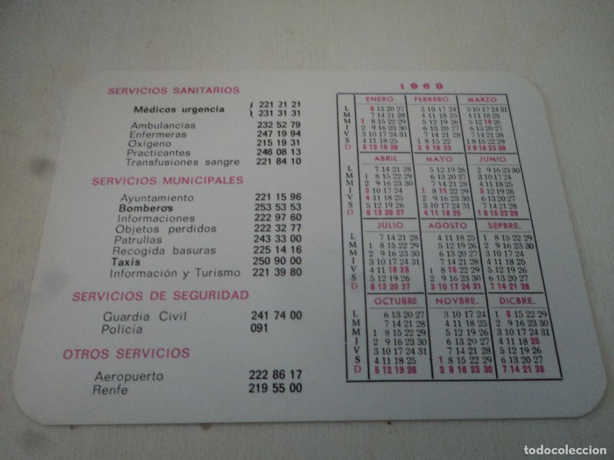 Coleccionismo calendarios: calendario telefonos de urgencia y varios - a&ntilde;o 1969 y regalo de s. juan de dios