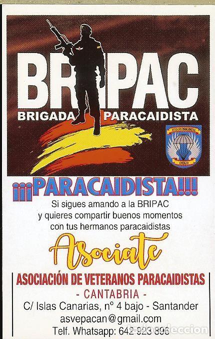 Coleccionismo calendarios: CALENDARIO DE PUBLICIDAD - A&Ntilde;O 2022 - BRIGADA PARACAIDISTA