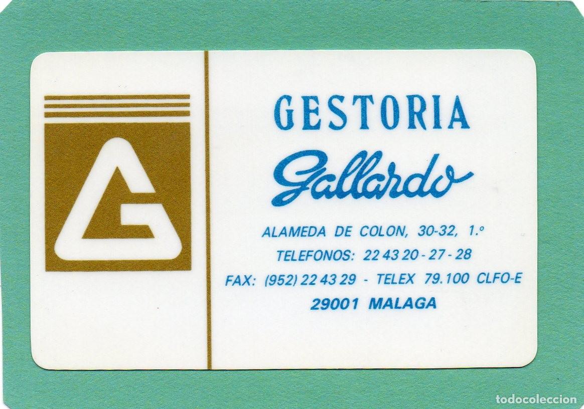 Colecionismo Calend&aacute;rios: Calendario de Publicidad 1991 - GESTORIA GALLARDO (de PVC)