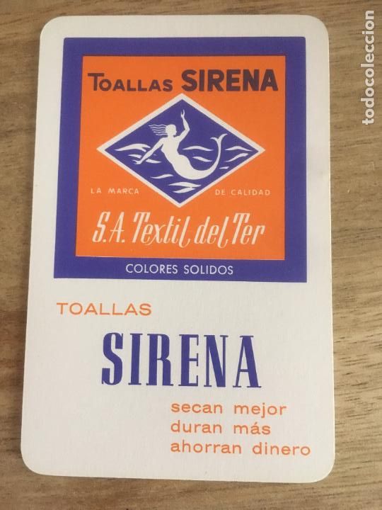 Coleccionismo Calendarios: toallas sirena 1963 fournier calendario original perfecto estado