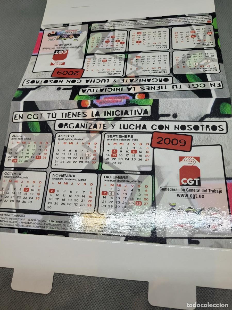 Coleccionismo calendarios: CALENDARIO CGT 2009 - Foto 2