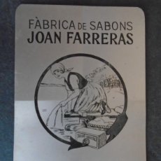 Coleccionismo Calendarios: (CA-165F)CALENDARIO DE BOLSILLO DE ALUMINIO FABRICA DE SABONS JOAN FARRERAS (SABADELL) AÑO 1928