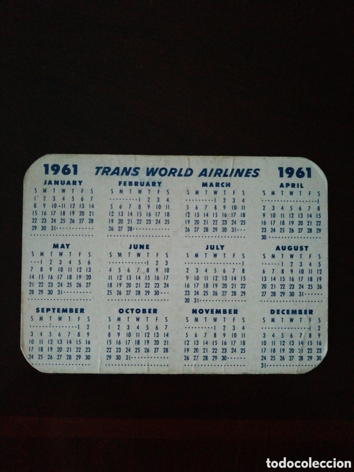 Coleccionismo calendarios: Calendario twas a&ntilde;o 1961 - Foto 2