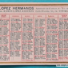 Coleccionismo Calendarios: ALAVA - VITORIA - ANTIGUO CALENDARIO DE 1929 - LOPEZ HERMANOS - GUARNICERIA CURTIDOS AUTOMOVILES ETC
