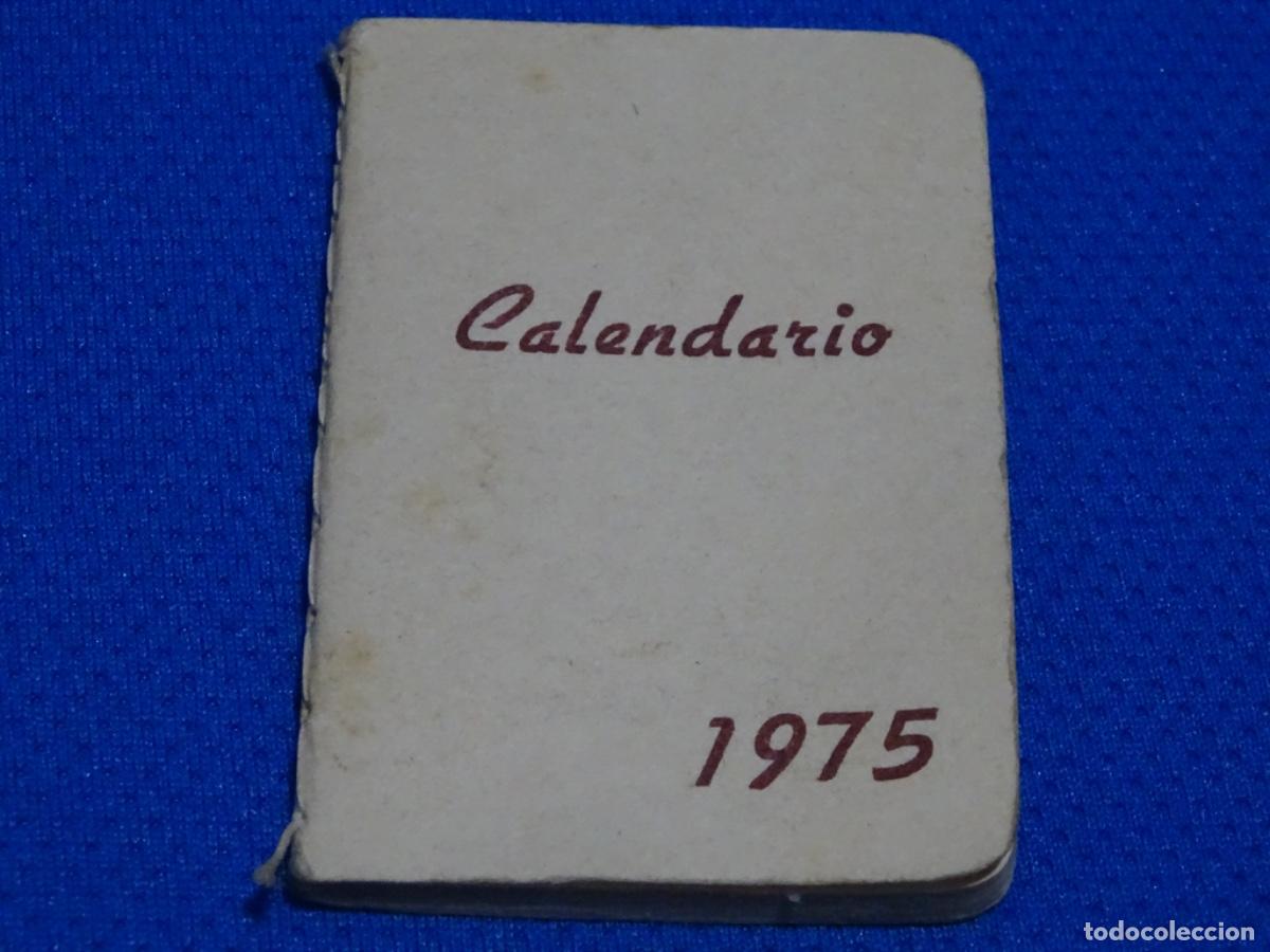 Coleccionismo calendarios: PEQUE&Ntilde;O CALENDARIO 1975. PAPELER&Iacute;A M. Y R. GILABERT. PUERTA &Aacute;NGEL BARCELONA.